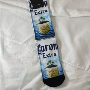 Bioworld Corona Extra Themed Socks - Blue and Black